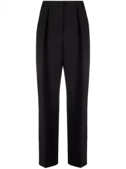 ( Nouvelle Collection ) 12 STOREEZ Pantalon Plissé à Taille Haute BLACK