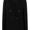 ( Nouvelle Collection ) 12 STOREEZ BLACK Blazer à Boutonnière Croisée Femme