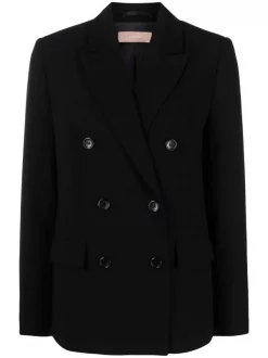 ( Nouvelle Collection ) 12 STOREEZ BLACK Blazer à Boutonnière Croisée Femme