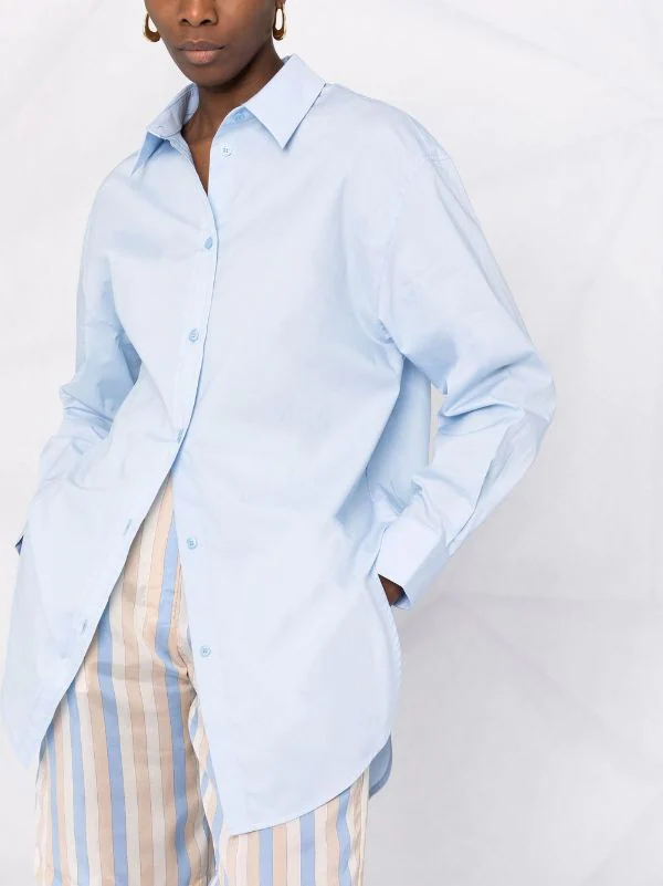 ( Nouvelle Collection ) 12 STOREEZ Chemise En Coton BLUE 5 ( Nouvelle Collection ) 12 STOREEZ Chemise En Coton BLUE – Image 5