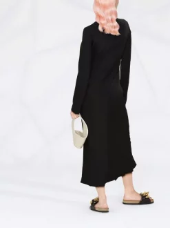 ( Nouvelle Collection ) 12 STOREEZ BLACK Robe Mi-longue à Poignets Zippés Femme -12 STOREEZ Soldes Magasin 17965804 38394857 600
