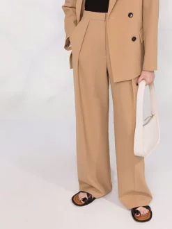 ( Nouvelle Collection ) 12 STOREEZ BEIGE Pantalon Plissé à Taille Haute Femme -12 STOREEZ Soldes Magasin 17973273 38423414 600