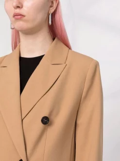 ( Nouvelle Collection ) 12 STOREEZ Blazer à Boutonnière Croisée BEIGE -12 STOREEZ Soldes Magasin 17974237 38376692 600