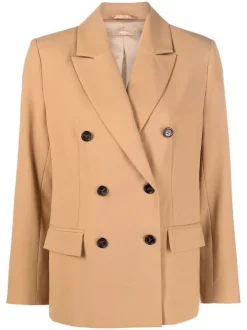 ( Nouvelle Collection ) 12 STOREEZ Blazer à Boutonnière Croisée BEIGE