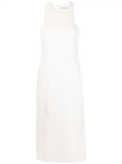 ( Nouvelle Collection ) 12 STOREEZ Milk Robe Mi-longue à Dos Nu Femme