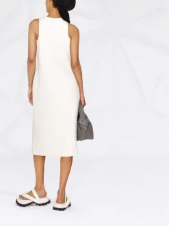 ( Nouvelle Collection ) 12 STOREEZ Milk Robe Mi-longue à Dos Nu Femme -12 STOREEZ Soldes Magasin 17974239 38391392 600