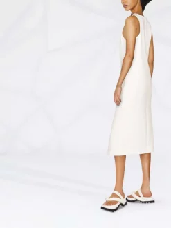 ( Nouvelle Collection ) 12 STOREEZ Milk Robe Mi-longue à Dos Nu Femme -12 STOREEZ Soldes Magasin 17974239 38391430 600