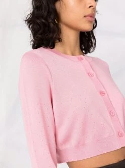 ( Nouvelle Collection ) 12 STOREEZ PINK Cardigan Crop En Maille Fine Femme -12 STOREEZ Soldes Magasin 17974359 38420773 600