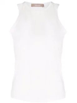 ( Nouvelle Collection ) 12 STOREEZ Débardeur à Encolure Ronde Milk