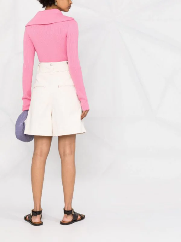 ( Nouvelle Collection ) 12 STOREEZ Pull En Laine Mérinos à Col Zippé Femme 4 ( Nouvelle Collection ) 12 STOREEZ Pull En Laine Mérinos à Col Zippé Femme – Image 4