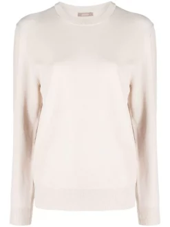 ( Nouvelle Collection ) 12 STOREEZ Pull En Maille Fine à Col Rond GRAY BEIGE