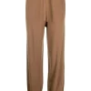 ( Nouvelle Collection ) 12 STOREEZ DARK CAMEL Pantalon De Jogging En Laine Mérinos Femme