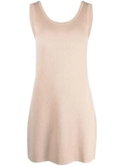 ( Nouvelle Collection ) 12 STOREEZ Light-beige Robe Courte En Laine Mérinos Mélangée Femme