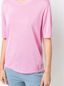 ( Nouvelle Collection ) 12 STOREEZ PINK T-shirt En Maille Fine Femme -12 STOREEZ Soldes Magasin 17990372 38451171 600