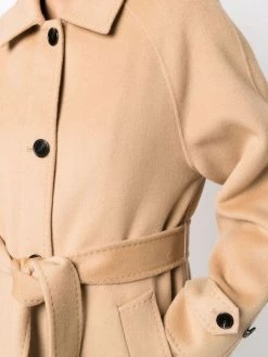 ( Nouvelle Collection ) 12 STOREEZ CAMEL Manteau à Taille Nouée Femme -12 STOREEZ Soldes Magasin 17990373 38555839 600