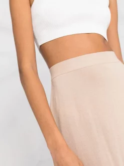 ( Nouvelle Collection ) 12 STOREEZ Light-beige Jupe Mi-longue Portefeuille En Soie Mélangée Femme -12 STOREEZ Soldes Magasin 17991185 0b4ace47 fbc4 4d63 9f0e 9af9acf7ef8d 600