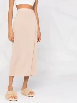 ( Nouvelle Collection ) 12 STOREEZ Light-beige Jupe Mi-longue Portefeuille En Soie Mélangée Femme -12 STOREEZ Soldes Magasin 17991185 81a182f0 3fc3 4660 a1d4 dc82d59f7878 600