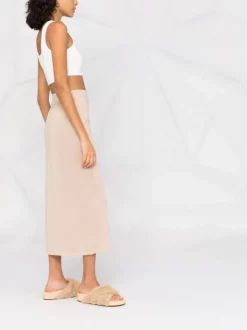 ( Nouvelle Collection ) 12 STOREEZ Light-beige Jupe Mi-longue Portefeuille En Soie Mélangée Femme -12 STOREEZ Soldes Magasin 17991185 82a9582d 106a 4f21 9857 c74b1a12ab06 600