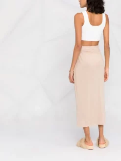 ( Nouvelle Collection ) 12 STOREEZ Light-beige Jupe Mi-longue Portefeuille En Soie Mélangée Femme -12 STOREEZ Soldes Magasin 17991185 c99c0d6c 0ff8 41f8 8807 43ec56fa82c5 600