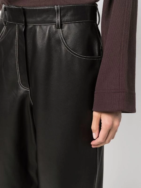 ( Nouvelle Collection ) 12 STOREEZ Pantalon Droit En Cuir Femme 5 ( Nouvelle Collection ) 12 STOREEZ Pantalon Droit En Cuir Femme – Image 5