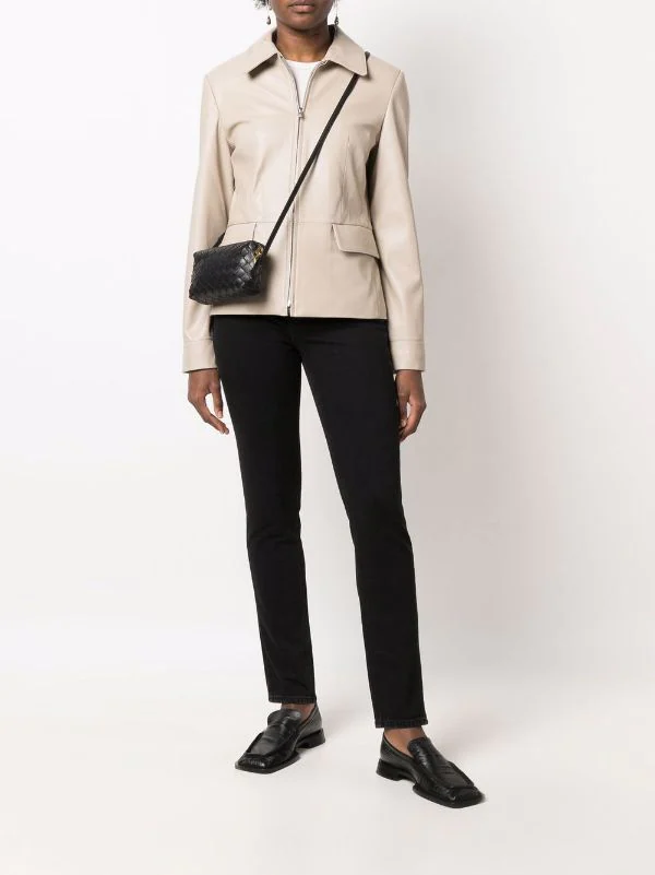 ( Nouvelle Collection ) 12 STOREEZ Veste En Cuir à Col Pointu Femme 2 ( Nouvelle Collection ) 12 STOREEZ Veste En Cuir à Col Pointu Femme – Image 2