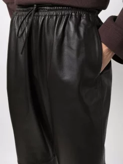 ( Nouvelle Collection ) 12 STOREEZ BROWN Pantalon De Jogging Fuselé En Cuir Femme -12 STOREEZ Soldes Magasin 18051187 38555806 600