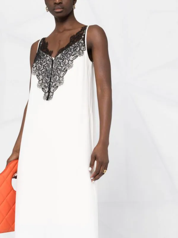 ( Nouvelle Collection ) 12 STOREEZ Milk Robe-nuisette Mi-longue à Empiècements En Dentelle Femme 5 ( Nouvelle Collection ) 12 STOREEZ Milk Robe-nuisette Mi-longue à Empiècements En Dentelle Femme – Image 5