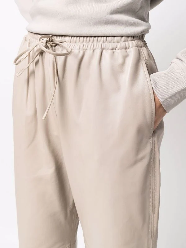 ( Nouvelle Collection ) 12 STOREEZ LIGHT BEIGE Pantalon De Jogging Fuselé En Cuir Femme 5 ( Nouvelle Collection ) 12 STOREEZ LIGHT BEIGE Pantalon De Jogging Fuselé En Cuir Femme – Image 5