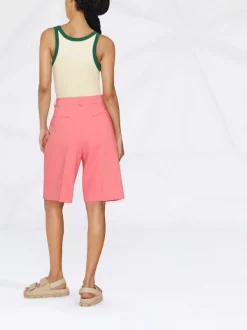 ( Nouvelle Collection ) 12 STOREEZ CORAL Bermuda à Plis Femme -12 STOREEZ Soldes Magasin 18065534 38830295 600