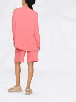 ( Nouvelle Collection ) 12 STOREEZ Blazer à Design Sans Col CORAL -12 STOREEZ Soldes Magasin 18066894 38828820 600