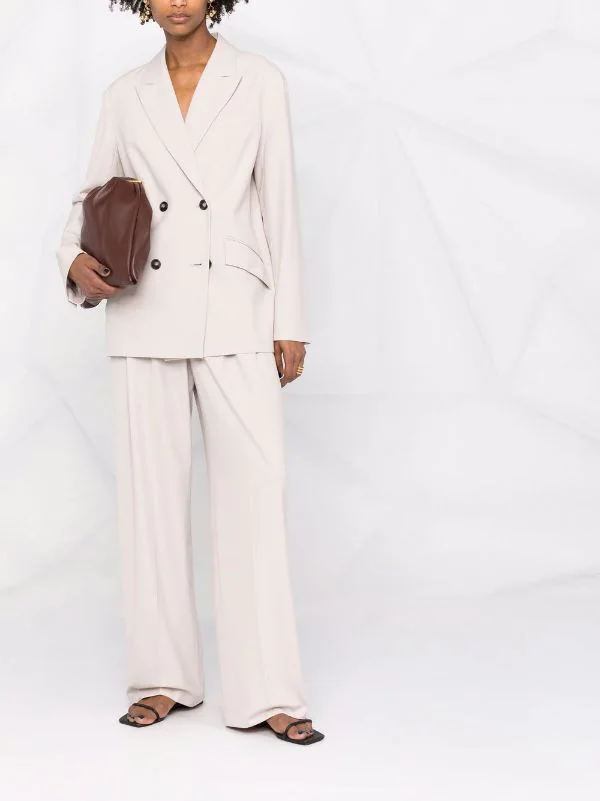 ( Nouvelle Collection ) 12 STOREEZ LIGHT GREY Blazer Croisé à Taille Ceinturée Femme 2 ( Nouvelle Collection ) 12 STOREEZ LIGHT GREY Blazer Croisé à Taille Ceinturée Femme – Image 2