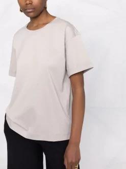( Nouvelle Collection ) 12 STOREEZ GREY T-shirt En Coton à Effet D'épaules Descendues Femme -12 STOREEZ Soldes Magasin 18117775 38871719 600