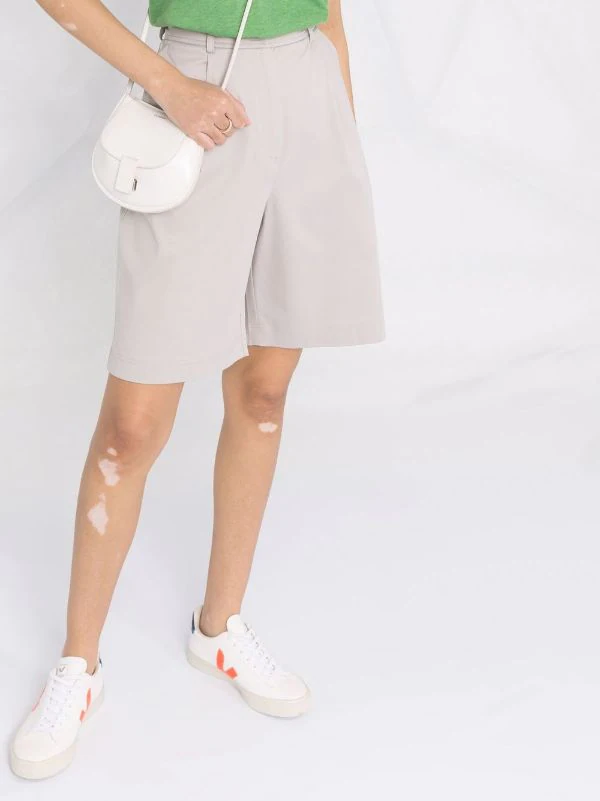 ( Nouvelle Collection ) 12 STOREEZ Short En Coton à Taille Haute GREY 3 ( Nouvelle Collection ) 12 STOREEZ Short En Coton à Taille Haute GREY – Image 3