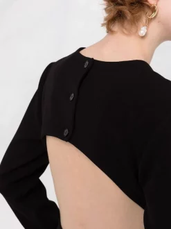 ( Nouvelle Collection ) 12 STOREEZ BLACK Robe évasé Courte à Découpes Femme -12 STOREEZ Soldes Magasin 18156189 39097140 600