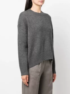 ( Nouvelle Collection ) 12 STOREEZ DARK GREY Pull Ample à Col Ras Du Cou Femme -12 STOREEZ Soldes Magasin 18156190 39116605 600