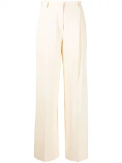( Nouvelle Collection ) 12 STOREEZ Pantalon Ample Ă Taille Haute CREAM