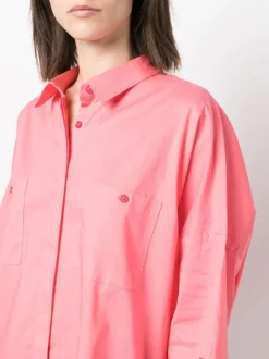 ( Nouvelle Collection ) 12 STOREEZ CORAL Chemise Légère à Coupe Oversize Femme -12 STOREEZ Soldes Magasin 18215537 39464967 600