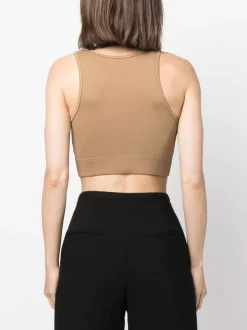 ( Nouvelle Collection ) 12 STOREEZ BEIGE Débardeur à Coupe Crop Femme -12 STOREEZ Soldes Magasin 18216396 39468201 600