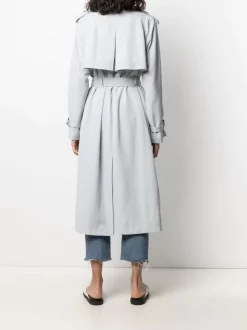 ( Nouvelle Collection ) 12 STOREEZ Trench Ceinturé à Boutonnière Croisée GREY BLUE -12 STOREEZ Soldes Magasin 18434384 39513641 600